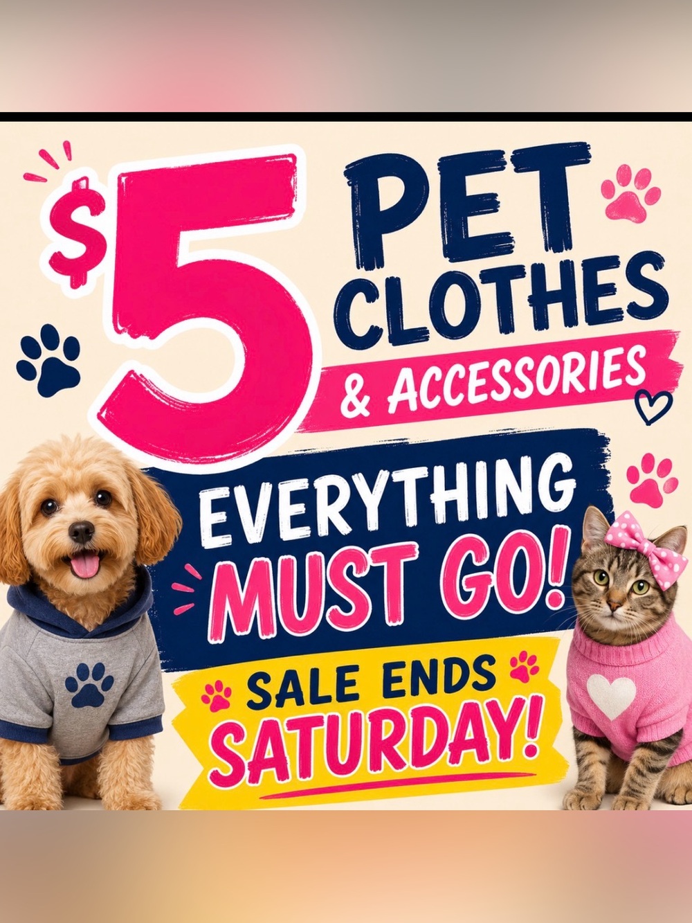🐾 $5 Bows, bandanas, t shirts 🐾